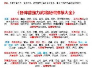 传世名将终极阵容搭配指南：最强武将组合排行榜揭秘